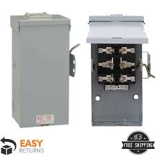 Federal pacific 250 vac 100 amp generator transfer switch in very good condition.as you can see from the pictures it is in good condition.the switch has a knockout in the top and one in the bottom. Emergency Power Transfer Switch Non Fused Generator Manual Ge 100 Amp 240 Volt