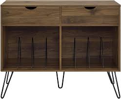 Two adults are recommended to assemble. Amazon Com Novogratz Concord Turntable Stand Double Walnut Furniture Decor