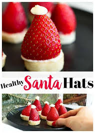 Cacao, fruit and hazelnut bites (taste like real chocolate bar bites). Strawberry Banana Santa Hats Happy Healthy Mama