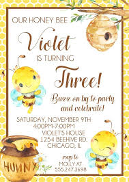 Bumble Bee Birthday Party Invitations Bee Birthday Party Bumble Bee Birthday Bumble Bee Invitations