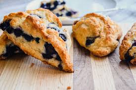 A portion of the blueberries is cooked with sugar and cornstarch to form a blueberry glaze that binds the filling. Healthy Low Fat Blueberry Scones Zestful Kitchen