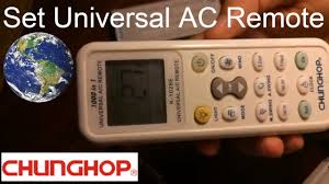 Qunda universal a/c remote 1000 in 1 user manual. How To Set Universal Remote Control Codes With Panasonic Air Conditioner Chunghop K 1028e Youtube