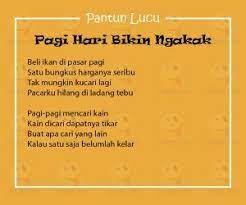 Kompilasi cerita lucu ini diambil dari berbagai sumber seperti forum, dan media sosial yang mentunya bisa membuat pikiran yang tegang menjadi rilex dan membuat anda ngakak. 160 Pantun Lucu Ideas Bikins Pecel Secang