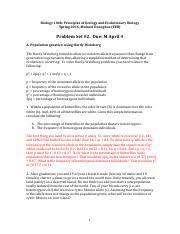Speaking of nerds, please forgive the annoying sound buzzes and glitches. Bio 104 Problem Set 2 2016 Answers Biology 104b Principles Of Ecology And Evolutionary Biology Spring 2016 Michael Donoghue Eeb Problem Set 2 Due M Course Hero