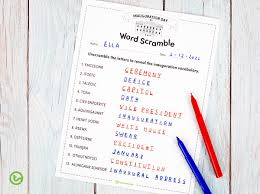 You can even enter a question mark (?) as a wildcard for when you have those blank tiles in the game. Inauguration Day Activities For Kids Lesson Ideas Teach Starter