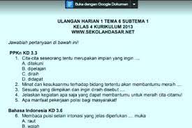 Check spelling or type a new query. Soal Ulangan Harian K13 Kelas 4 Tema 6 Subtema 1 Berkelas Kurikulum Belajar