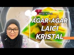 Makan sejuk2 time musim panas.memang nikmat. Agar Agar Laici Kristal Dapurcikna Mudah Sedap Youtube