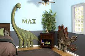 Blue kids curtains boys bedroom curtains childrens curtains Kids Bedrooms With Dinosaur Themed Wall Art And Murals Boys Dinosaur Bedroom Dinosaur Room Dinosaur Theme Bedroom