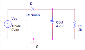 Half Wave Rectifier Circuit With And Without Filter Circuit Circuit Diagram Electronics Circuit