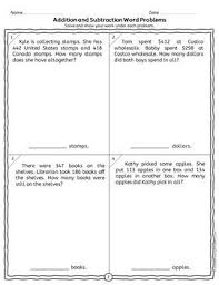 3 Digit Addition And Subtraction Word Problems Distance Learning Subtraction Word Problems Word Problems Addition Word Problems