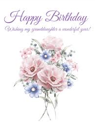 Happy Birthday Greetings For Granddaughter Pretty Flower Happy Birthday Card For Granddaughter Birthday Greeting Cards By Davia Grandaughter Birthday Wishes Happy Birthday Wishes Cards Beautiful Birthday Cards