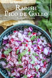 Pico de gallo is a chunky tomato salsa recipe that's simple to make at home with fresh ingredients. Quick And Easy To Make Radish Pico De Gallo Little Figgy Food