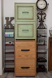 Drill shelf support holes that match the existing holes inside the cabinet. Cheap Laminate File Cabinet Painted With Chalk Paint Before And After Metal Filing Cabinet Filing Cabinet File Cabinet Makeover