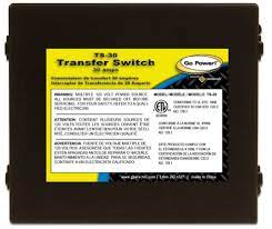 Automatically senses generator power and prevents two power sources from entering the ac. Go Power 64403 30 Amp Automatic Transfer Switch