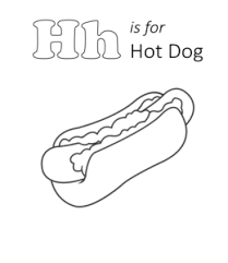 Burger And Hot Dog Coloring Pages Playing Learning