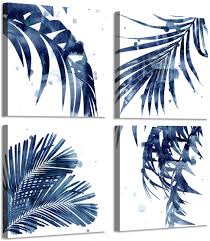 The palm leaf template was created for a placement completely free of charge and has no registration mark. Amazon Com Artistic Path Natural Picture Leaf Artwork Paintings Palm Leaves Graphic Art Print On Canva Set For Bedroom 16 W X 16 H X 4 Pcs Multi Sized Posters Prints