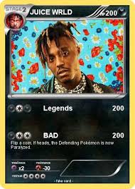 The back of the card is the regular pokemon sign. Pokemon Juice Wrld 29