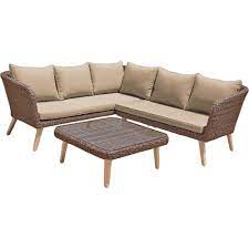 Damit sie allerdings nicht zum optischen schandfleck im schon eingerichteten garten couch lounge kh kyushucon. Lounge Set Garten Sofa Eck Couch Alu Anisbraun Akazieterrasse Balkon Geflecht Kaufen Bei Www Etc Shop De Gmbh Co Kg