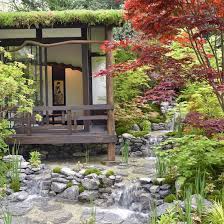 Zen Garten Mit Bach Und Gartenhausschen Balinese Garden Japanese Garden Deck Garden