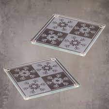 2片装雪花玻璃杯垫少女心小物单品答谢礼品主题派对伴手礼bd005 wedding gifts unique wedding favors new year gifts