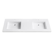 h solid surface double basin vanity top