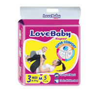 Love Baby Super Diaper 3 Midi Belt M (4-9 kg) 5 pcs - Palamou