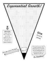 Exponential Growth Pennant Graphic Organizer Anchor Chart