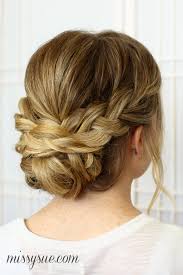 Become a master of these cute braided hairstyles learn how to french braid your own hair and it will open up a world of new style options! Soft Braided Updo Hair Styles Updos For Medium Length Hair Medium Length Hair Styles