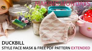 Перевод не получился по техническим причинам. Duckbill Style Face Mask Pattern