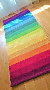 Striped Colorful Rainbow Rug Machine Washable Lgbtq Floor Etsy Rainbow Rug Cotton Carpet Colorful Rugs