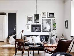 Cozy Hipster Living Room With Black Leather Sofa Hipster Wohnzimmer Wohnung Wohnzimmer Wohnzimmer Inspiration