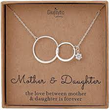 Plus, explore specially designed gifts for new moms, such as engraved jewelry and charms to personalize. Amazon Com Mother Daughter Necklace Sterling Silver Two Interlocking Infinity Double Circles With Birthstone Necklace Girls Women Gifts For Christmas Mothers Day Birthday Gifts April Jewelry