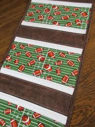Quilted Table Runner Football Table Runner Brown Table Runner Home Decor Table Linens Green Runn Quilted Table Runner Valentine Table Runner Table Runners