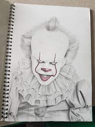 pennywise george young pencil 2017 visit http www omnipopmag com main for more omnipop badass drawings scary coloriage sonic exe youtube