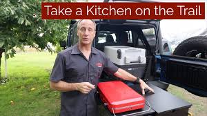 Portable folding cook station brings the kitchen outside with counter and storage space for a camping stove or grill, cooking utensils, and cookware. Gci Master Cook Station Review Youtube