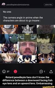 The Camera Angle In Anime When The Characters Are About To Go Insane Retard Pewdiepie Fans Don T Know The Difference Between A Downward Facing Fish Eye Lens And An Upward Lens Embarrassing As you prepare your shot list, it helps to remember all the options. downward facing fish eye lens