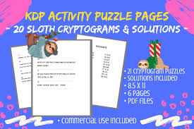 Puzzlemaker is a puzzle generation tool for teachers, students and parents. 21 Sloth Facts Adult Cryptograms Puzzles Grafico Por Tomboy Designs Creative Fabrica