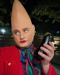 Halloween costume 2024. The theme was space I chose the first thing that  popped in my head was the coneheads #Coneheads #HalloweenCostume #Space  #Party.