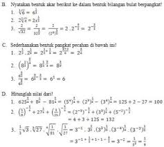 10 nyatakan bentuk berikut dalam pangkat positif dan bentuk akar. Contoh Soal Matematika Sma Kelas X Bentuk Akar