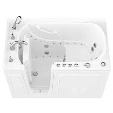 No mortar base required, just set and level it, saving time and money. Left Combination Walk In Bathtubs Bathtubs The Home Depot Walk In Tubs Air Bathtub Air Tub