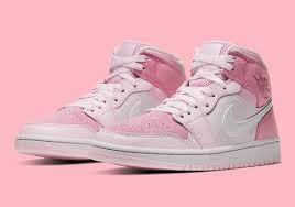Pink Black White Jordan 1 Low Air Jordan 1 Mid Pink White Cw5379 600 Sneakernews Com In 2020 Pink Nike Shoes Jordan Shoes Girls Nike Air Shoes