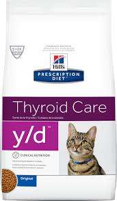 hills prescription diet y d thyroid care original dry cat food 4 lb bag