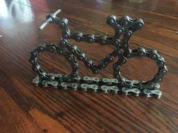 Upcycled Bike Chain Bike Sculpture Benefits Adoption Fahrrad Kunst Fahrradkunst Skulpturen