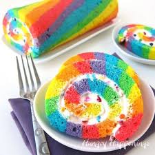 Rainbow Cake Roll Cake Roll Rainbow Chip Frosting Rainbow Cake