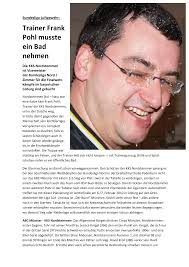 Trainer Frank Pohl musste ein Bad nehmen