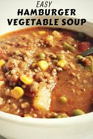 Hamburger Vegetable Soup My Turn For Us Recipe Hamburger Vegetable Soup Hamburger Soup Soup With Ground Beef