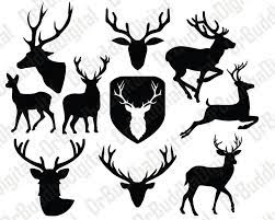Download Deer Svg Collection Deer Dxf Deer Clipart Svg Files For Silhouette Cameo Or Cricut Animal Line Drawings Silhouette Drawing Deer