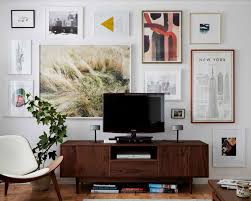 In recent years, floating shelves decor ideas have change from a simple shelf to complicated wall patterns. Designing With Your Tv A Media Console Roundup Emily Henderson