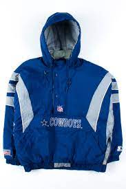 Pair your dallas cowboys jacket with a matching tee or a stylish ball cap. Dallas Cowboys Pullover Starter Jacket Ragstock