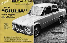 Presentazione Giulia Quattroruote Luglio 1962 Emozioni